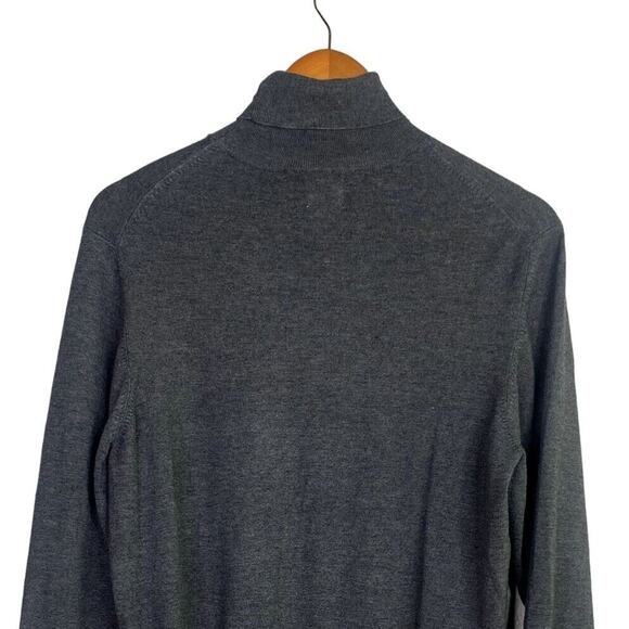 NWT Zara Men's Long Sleeve Turtle Neck Ribbed Trim Soft Sweater M Grey #4064 - Picture 8 of 16